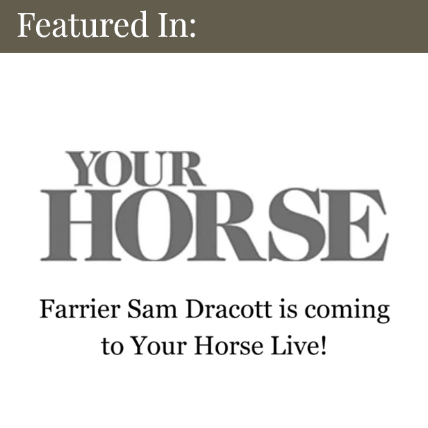 Farrier Sam Dracott is coming to Your Horse Live!